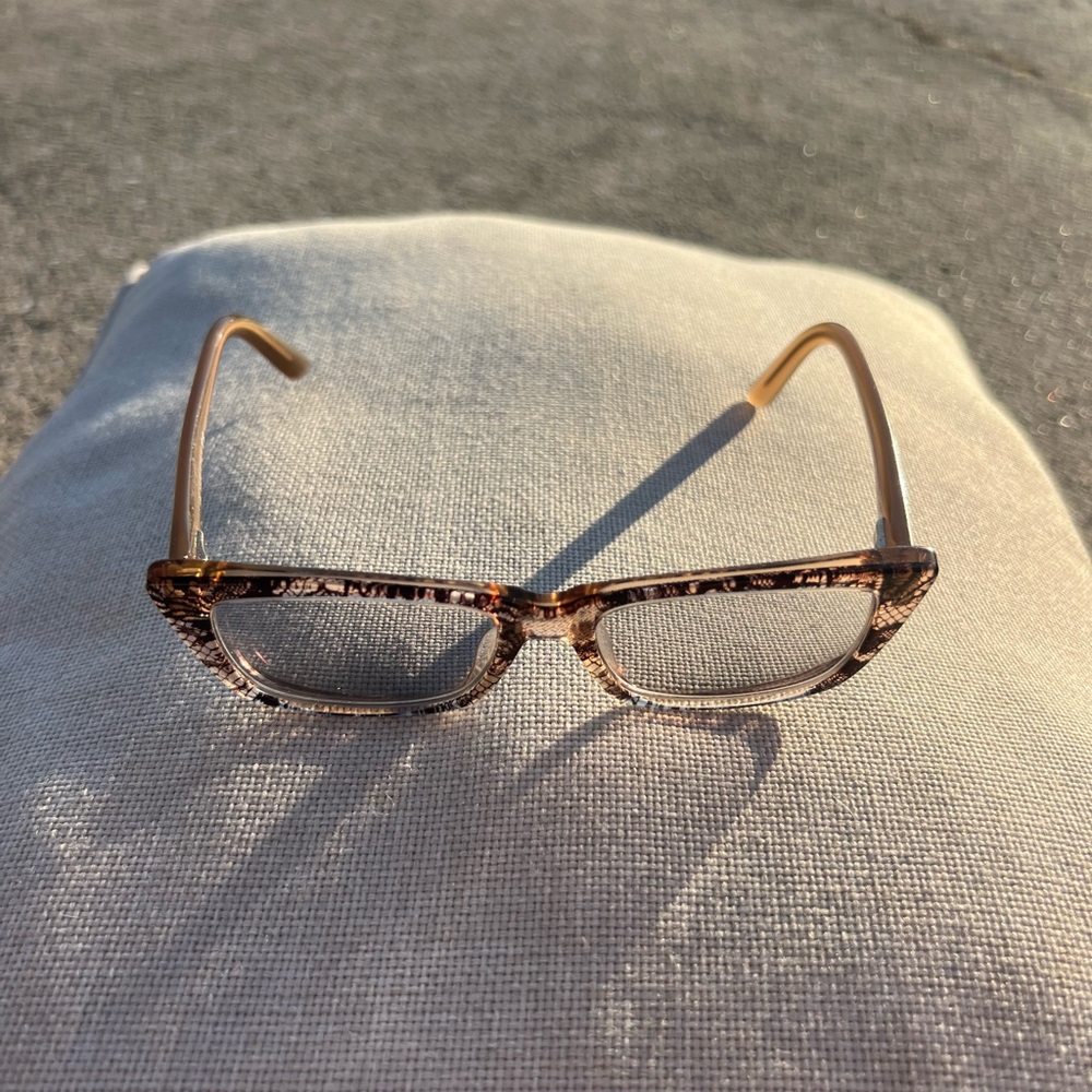 Brown Tortoiseshell Rectangular Glasses - image 2